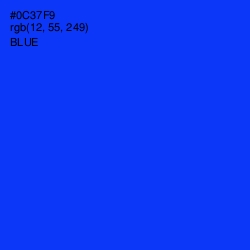 #0C37F9 - Blue Color Image