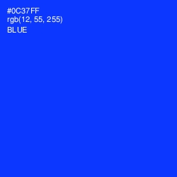 #0C37FF - Blue Color Image