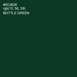 #0C3826 - Bottle Green Color Image