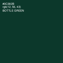 #0C382B - Bottle Green Color Image