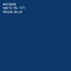 #0C386B - Regal Blue Color Image