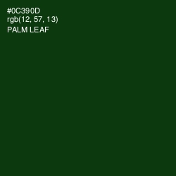 #0C390D - Palm Leaf Color Image
