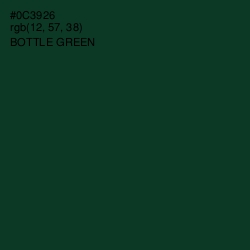 #0C3926 - Bottle Green Color Image