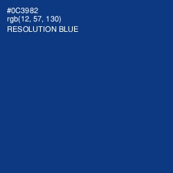 #0C3982 - Resolution Blue Color Image