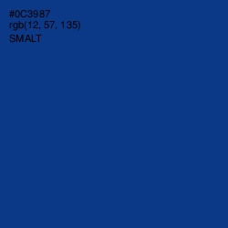 #0C3987 - Smalt Color Image