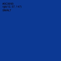 #0C3993 - Smalt Color Image