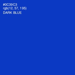 #0C39C3 - Dark Blue Color Image