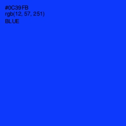 #0C39FB - Blue Color Image