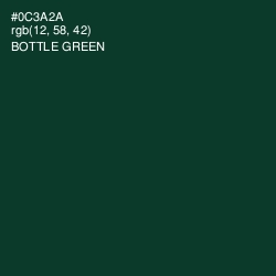 #0C3A2A - Bottle Green Color Image