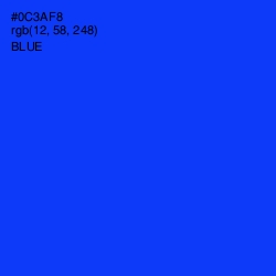 #0C3AF8 - Blue Color Image