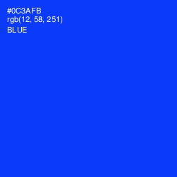 #0C3AFB - Blue Color Image