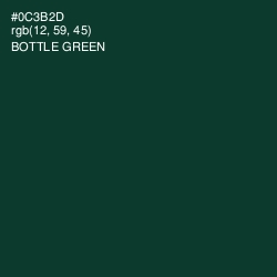 #0C3B2D - Bottle Green Color Image