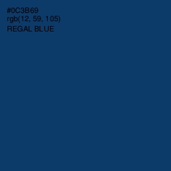 #0C3B69 - Regal Blue Color Image