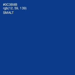 #0C3B8B - Smalt Color Image