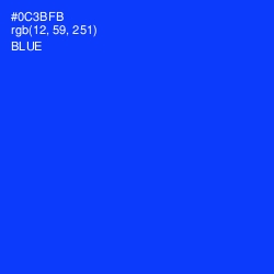 #0C3BFB - Blue Color Image