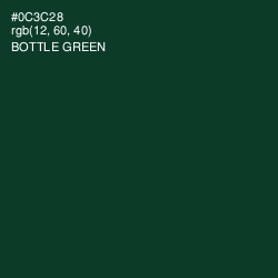 #0C3C28 - Bottle Green Color Image