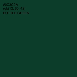 #0C3C2A - Bottle Green Color Image