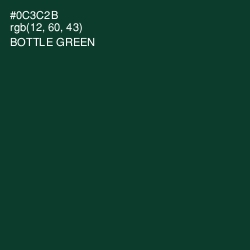 #0C3C2B - Bottle Green Color Image