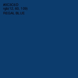 #0C3C6D - Regal Blue Color Image