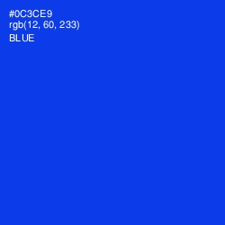 #0C3CE9 - Blue Color Image