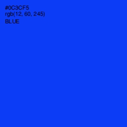 #0C3CF5 - Blue Color Image