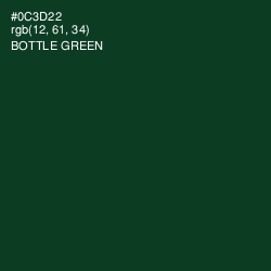 #0C3D22 - Bottle Green Color Image