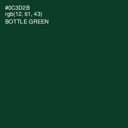 #0C3D2B - Bottle Green Color Image