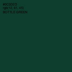 #0C3D2D - Bottle Green Color Image