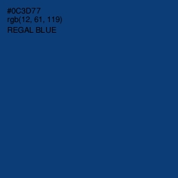 #0C3D77 - Regal Blue Color Image