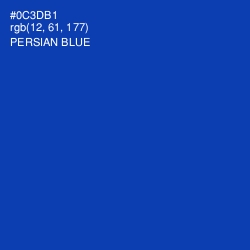 #0C3DB1 - Persian Blue Color Image