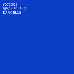 #0C3DC5 - Dark Blue Color Image