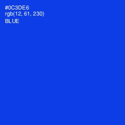 #0C3DE6 - Blue Color Image