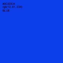 #0C3DEA - Blue Color Image