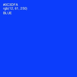 #0C3DFA - Blue Color Image