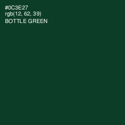 #0C3E27 - Bottle Green Color Image