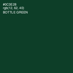 #0C3E28 - Bottle Green Color Image