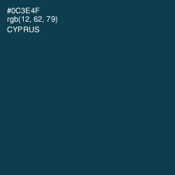#0C3E4F - Cyprus Color Image