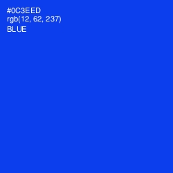 #0C3EED - Blue Color Image