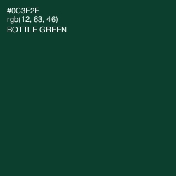 #0C3F2E - Bottle Green Color Image