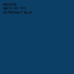 #0C3F65 - Astronaut Blue Color Image