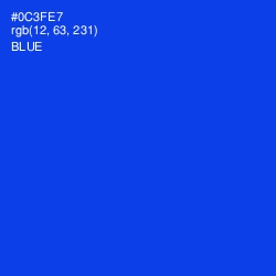 #0C3FE7 - Blue Color Image