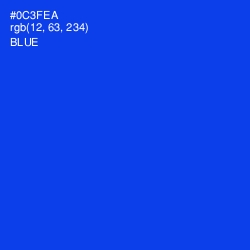 #0C3FEA - Blue Color Image