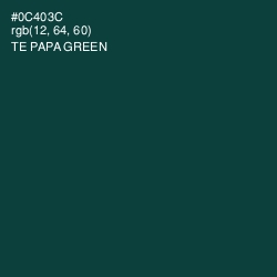 #0C403C - Te Papa Green Color Image