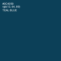 #0C4059 - Teal Blue Color Image