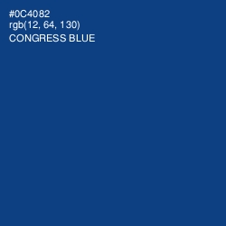 #0C4082 - Congress Blue Color Image