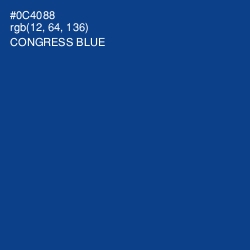 #0C4088 - Congress Blue Color Image