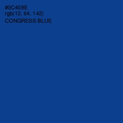 #0C408E - Congress Blue Color Image