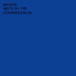 #0C4095 - Congress Blue Color Image