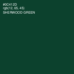 #0C412D - Sherwood Green Color Image