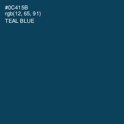 #0C415B - Teal Blue Color Image